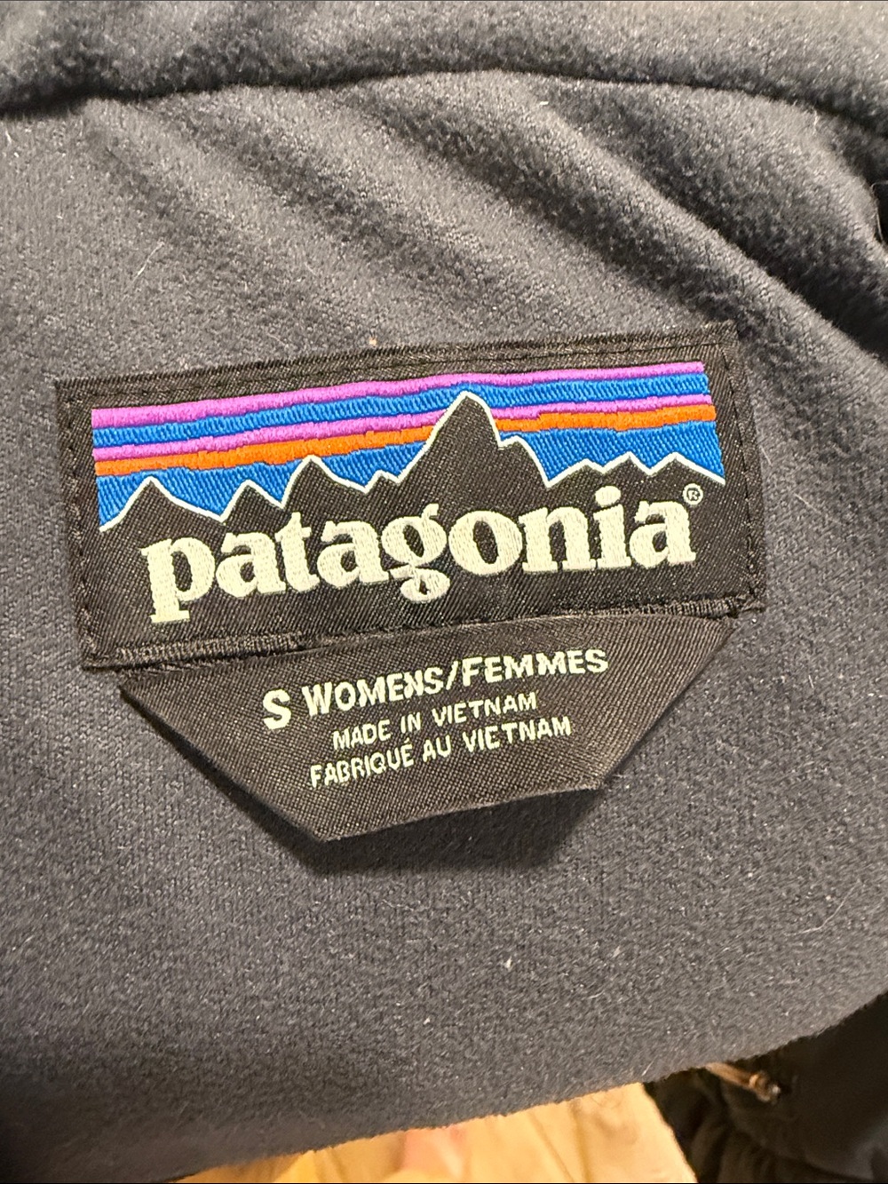 Patagonia Bivy retro Mustard and Charcoal Hooded Puffer Vest size S - Picture 8 of 10